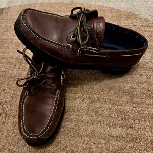 Timberland - Men's Leather Dark Brown Boat Shoes - Size 10